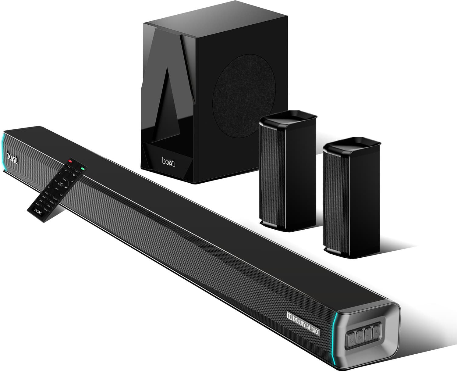 boAt Aavante Bar 5400D w/ Dolby Audio, 6 Drivers Surround Sound & Wireless Satellites 550 W Bluetooth Soundbar