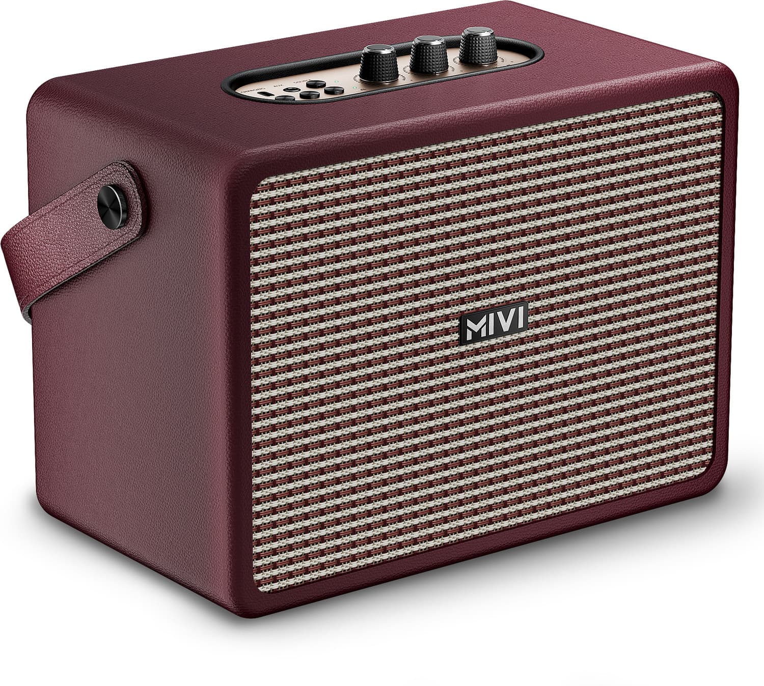 Mivi Mivi Superbox, In-Built Subwoofer, BT v5.3 120 W Bluetooth Party Speaker (Maroon, Mono Channel)