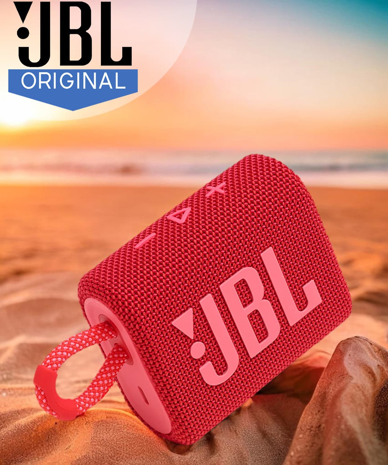 JBL GO3 4.2 W Bluetooth Speaker  (Red, Mono Channel)