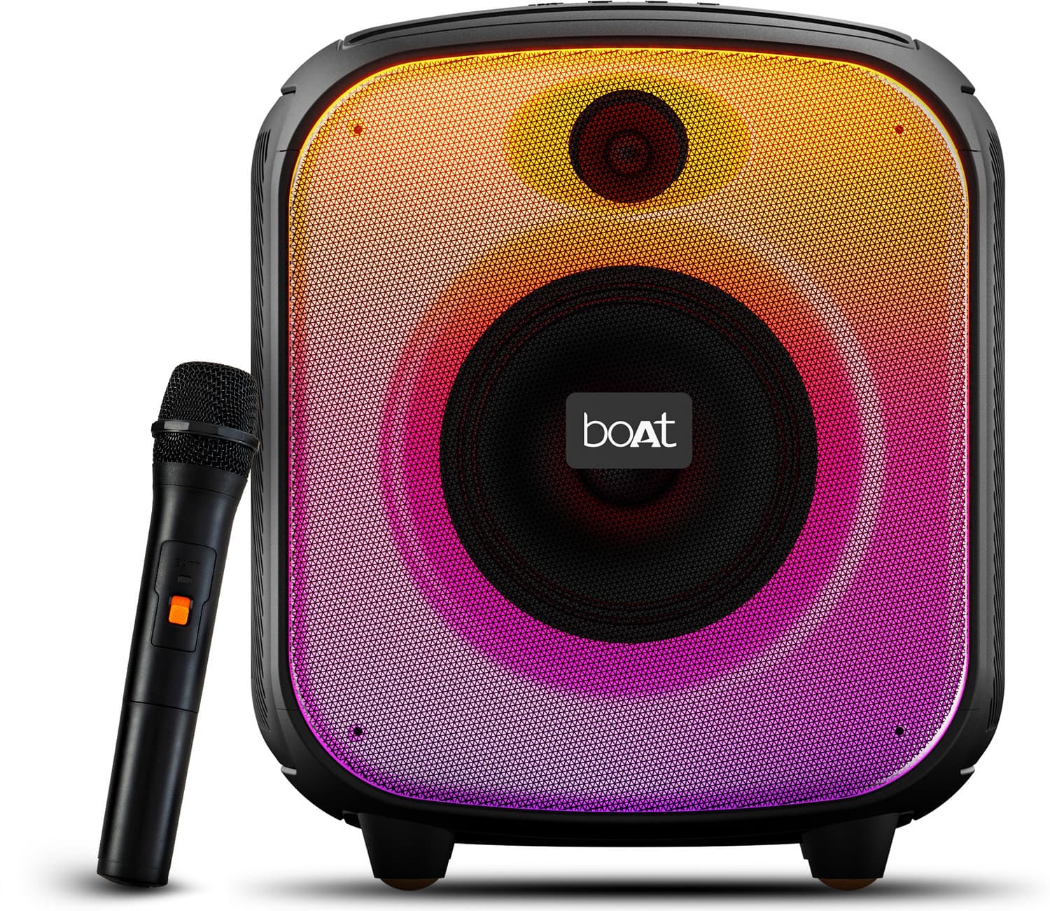 boAt PartyPal 63 Pro w/ Wireless Mic fior Karoke,8HRS Playback,RGB LEDs & TWS Feature 30 W Bluetooth Party Speaker