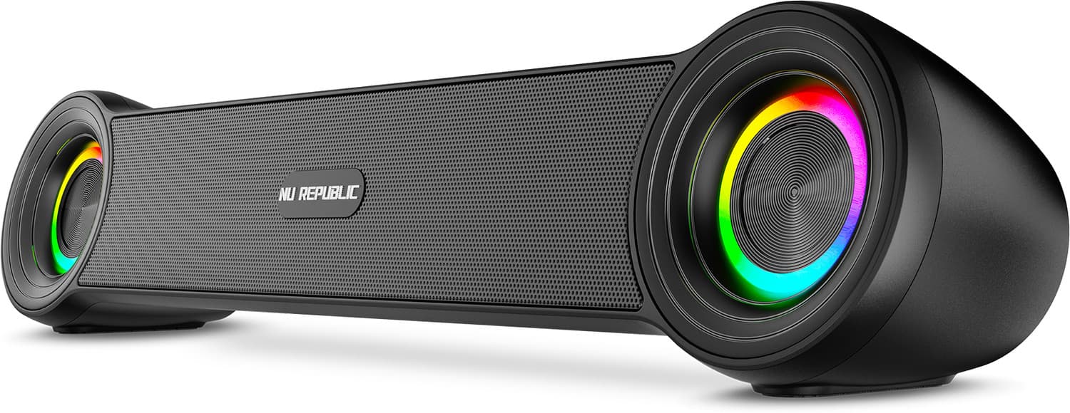 Nu Republic Partybox 180 With 20W, Upto 20 Hrs Playtime, 52mm Dynamic Driver, RGB LED Lights 20 W Bluetooth Soundbar