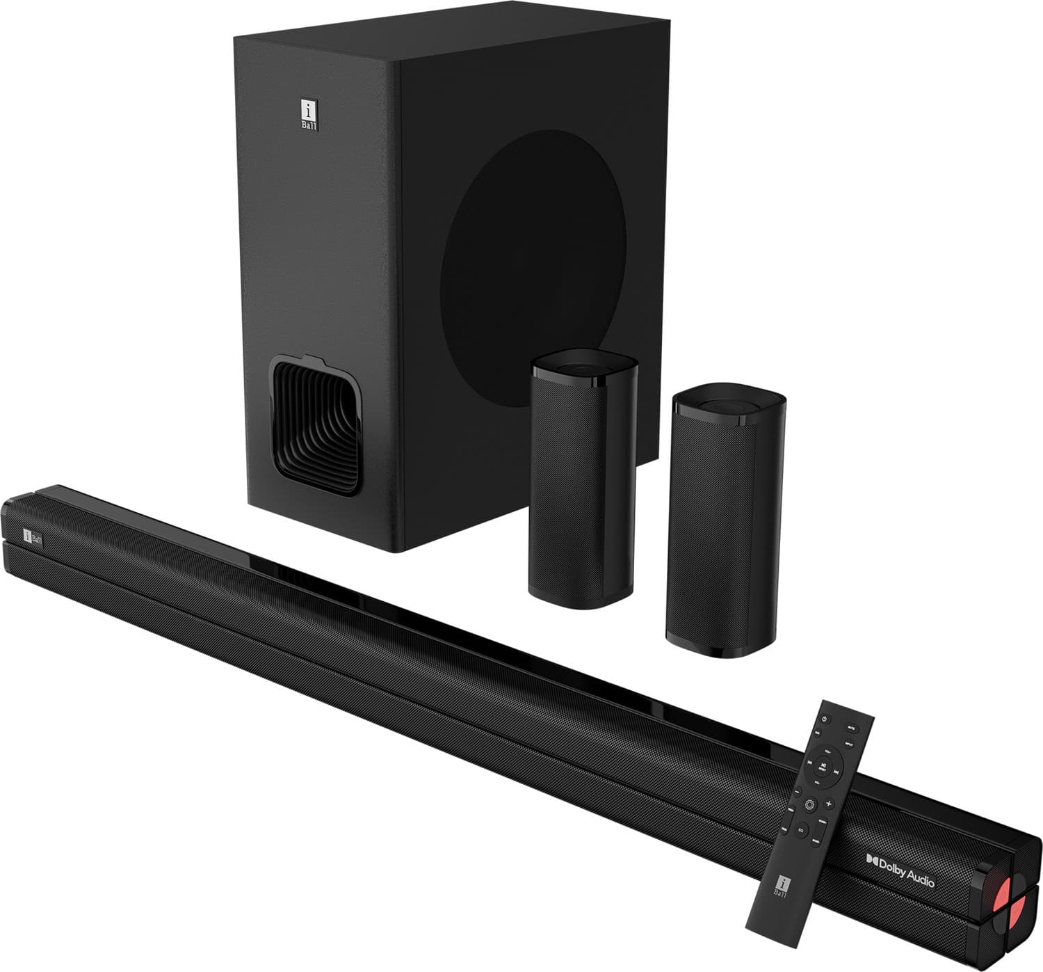 iBall Cinebar 560, Dolby Audio, Wireless Subwoofer&Satellites, Triple Driver, BTv5.3 800 W Bluetooth Soundbar (Black, 5.1 Channel)