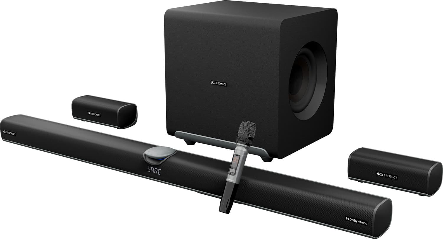 ZEBRONICS ZEB-SBSPK C24 1610 W Bluetooth Soundbar (Black, 11.2.4 Channel)