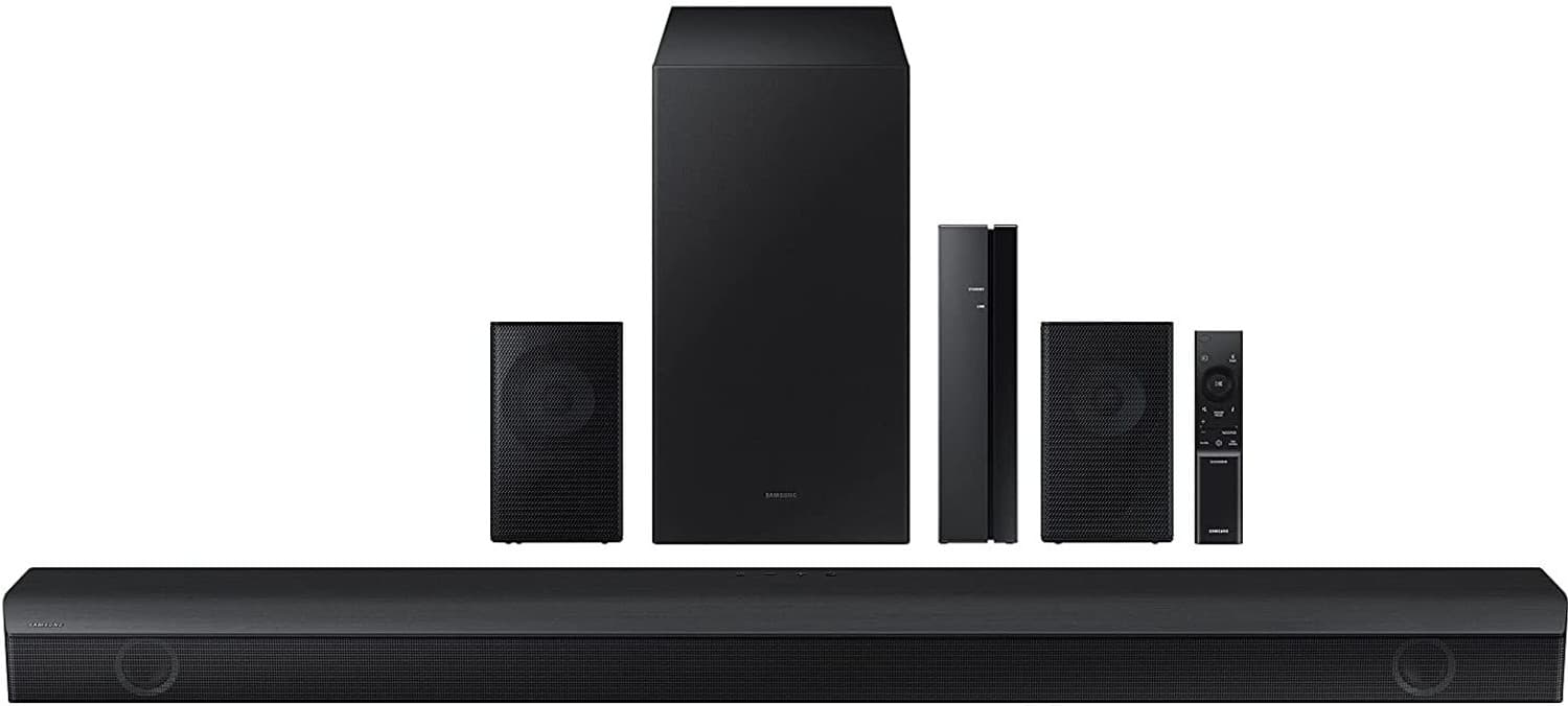 SAMSUNG (HW-B67E/XL) with 9 speakers (5.1 ch),Wireless Subwoofer and Dolby 3D Sound Mode 25 W Bluetooth Soundbar