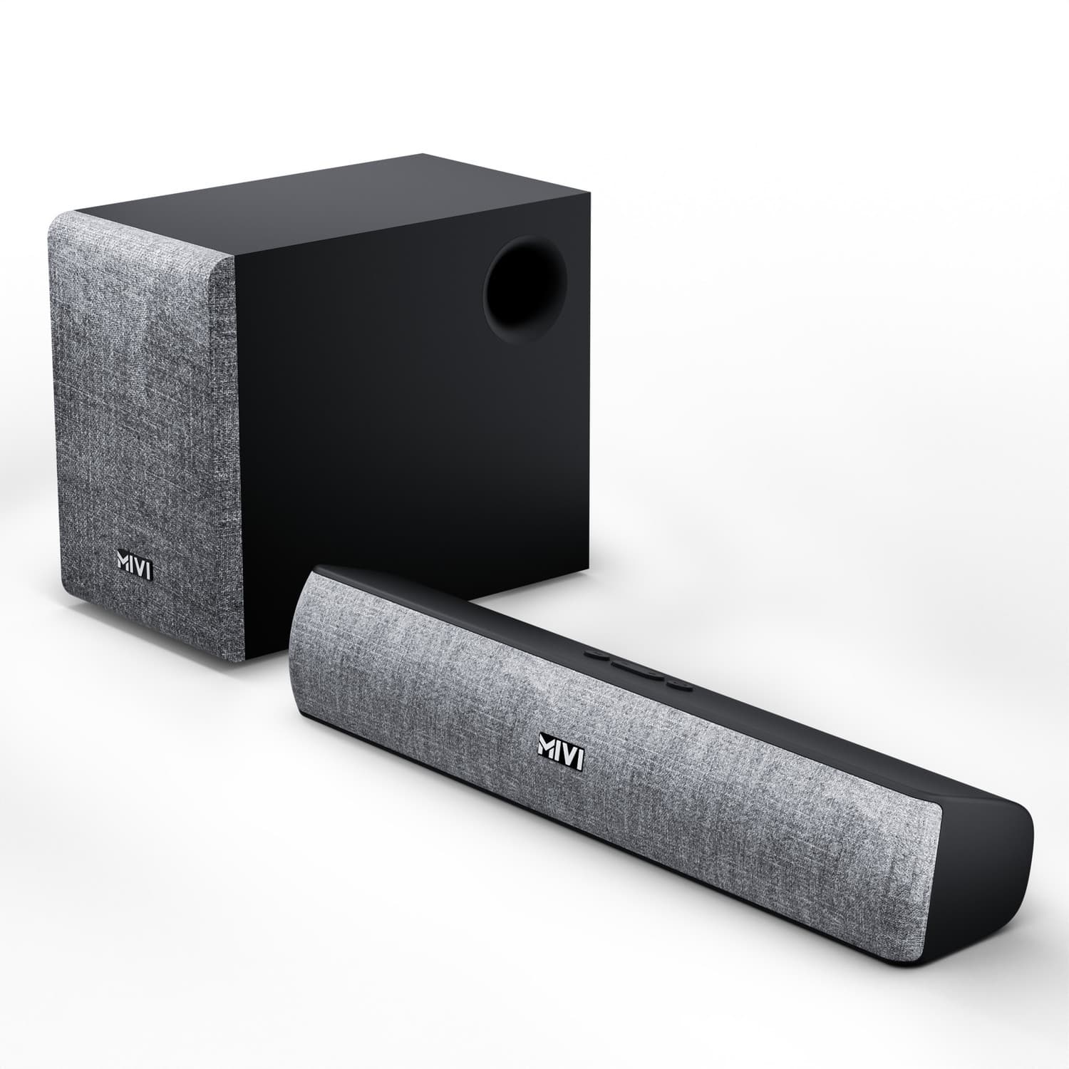 Mivi Fort S38 Soundbar With Sub woofer, 38W, 2.1 Channel, BT v5.3, Surround Sound 38 W Bluetooth Soundbar