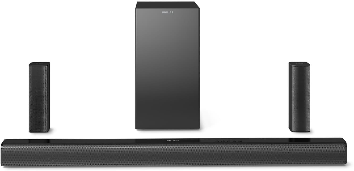 PHILIPS TAB4519/94 With Subwoofer for Rich Bass, 3 EQ modes, Bluetooth/HDMI/USB/Optical 150 W Bluetooth Soundbar