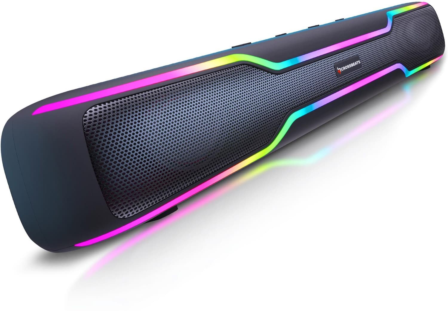 CrossBeats B50 4000mAh 10 Hrs Playback|50 W Soundbar| Custom RGB LEDs|BT, AUX & FM 50 W Bluetooth Soundbar
