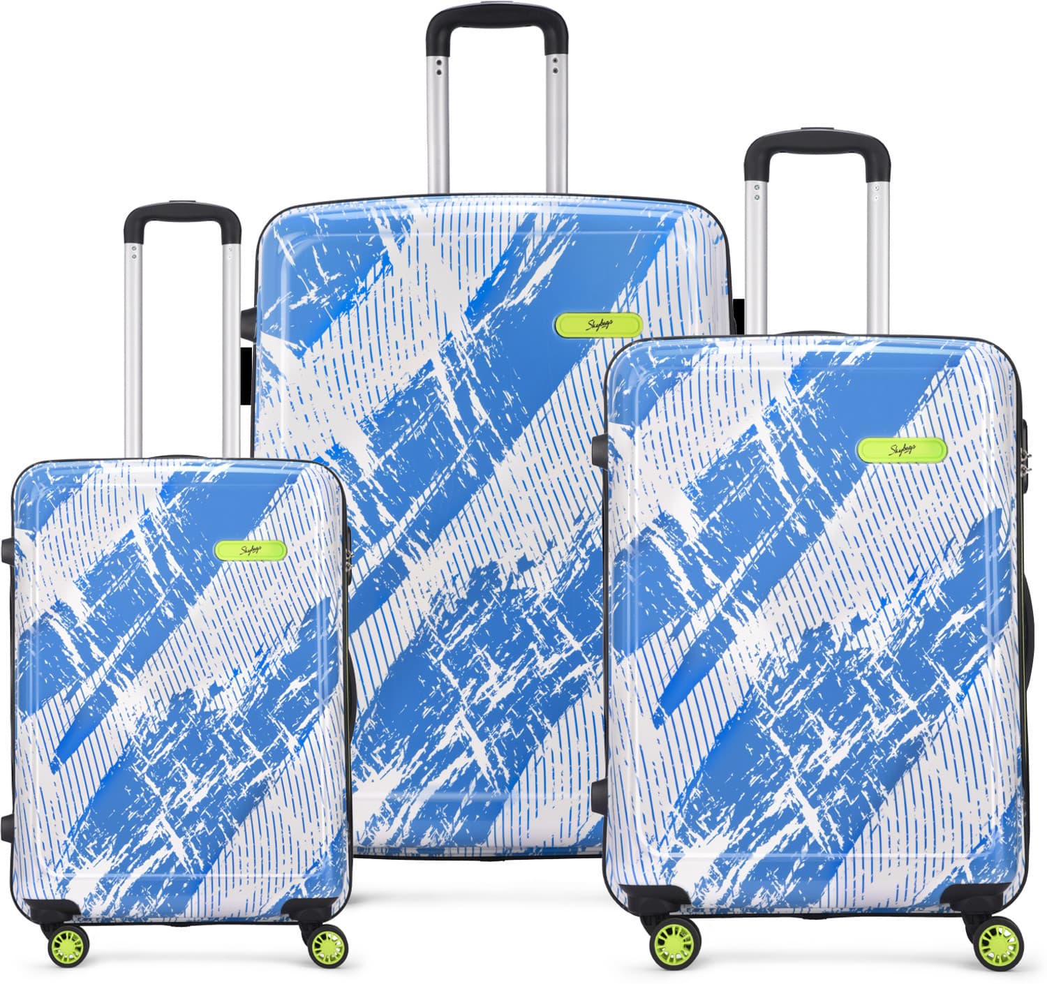 SKYBAGS Stroke Neo 3P Set (Cabin+Medium+Large) Trolley Bag 5 Years Warranty - Suitcase Cabin & Check-in Set 8 Wheels - 30 Inch