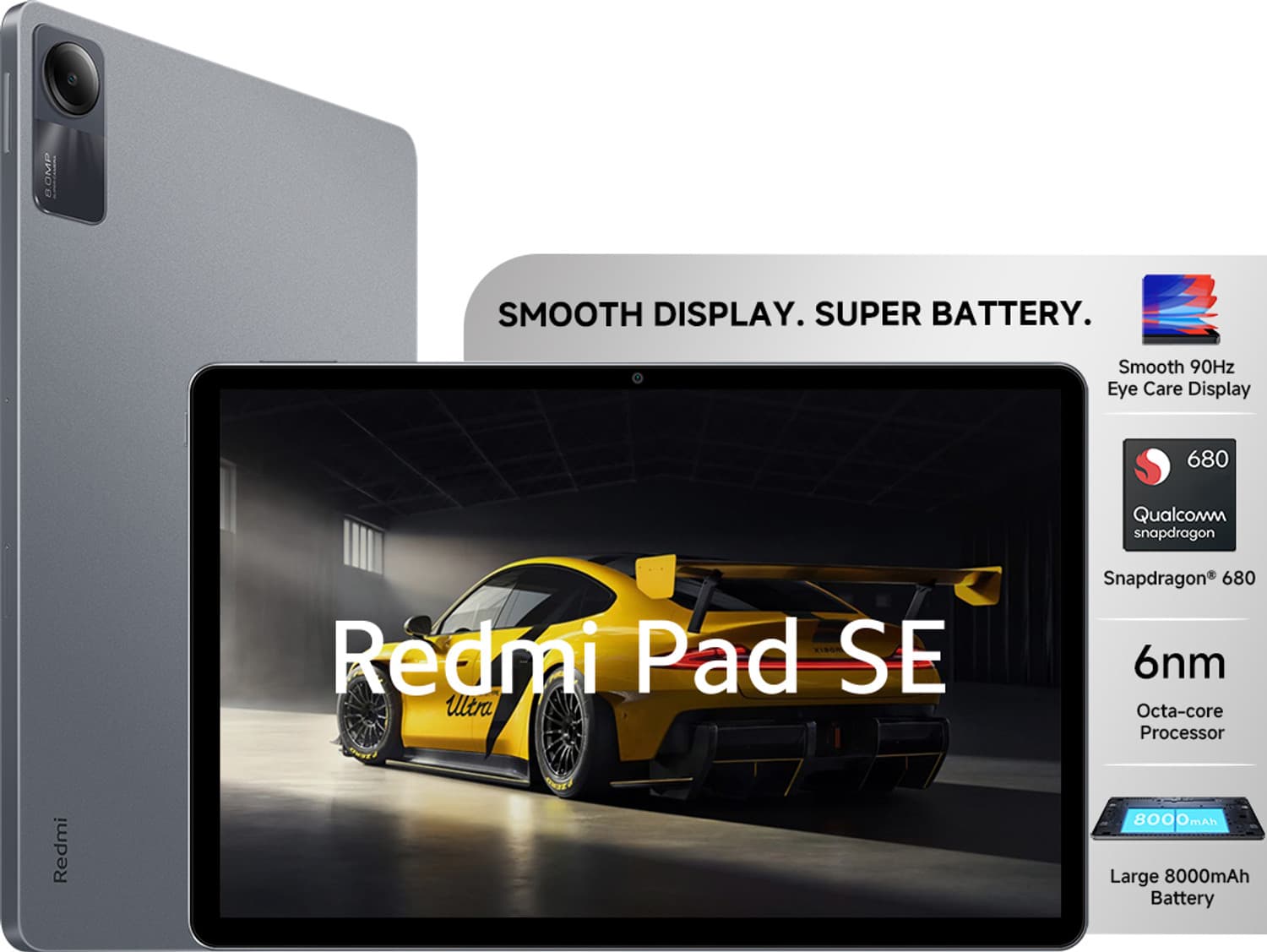 REDMI Redmi Pad SE 6 GB RAM 128 GB ROM 11.0 inch with Wi-Fi Only Tablet (Graphite Gray)