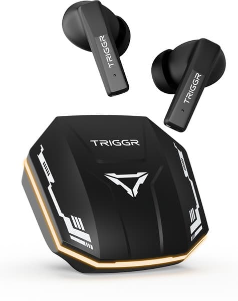 Raze 2 with Latest BT v6.0, Battle-LED, 40H Battery, 40ms Latency, Rubber Finish Bluetooth Headset (Void Black, True Wireless)