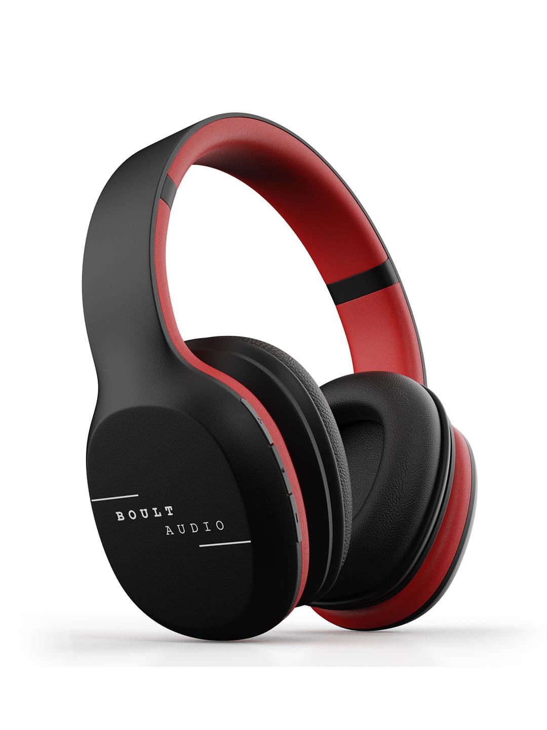 BOULT AUDIO ProBass Thunder Over-Ear Wireless Bluetooth Headphones - Black & Red