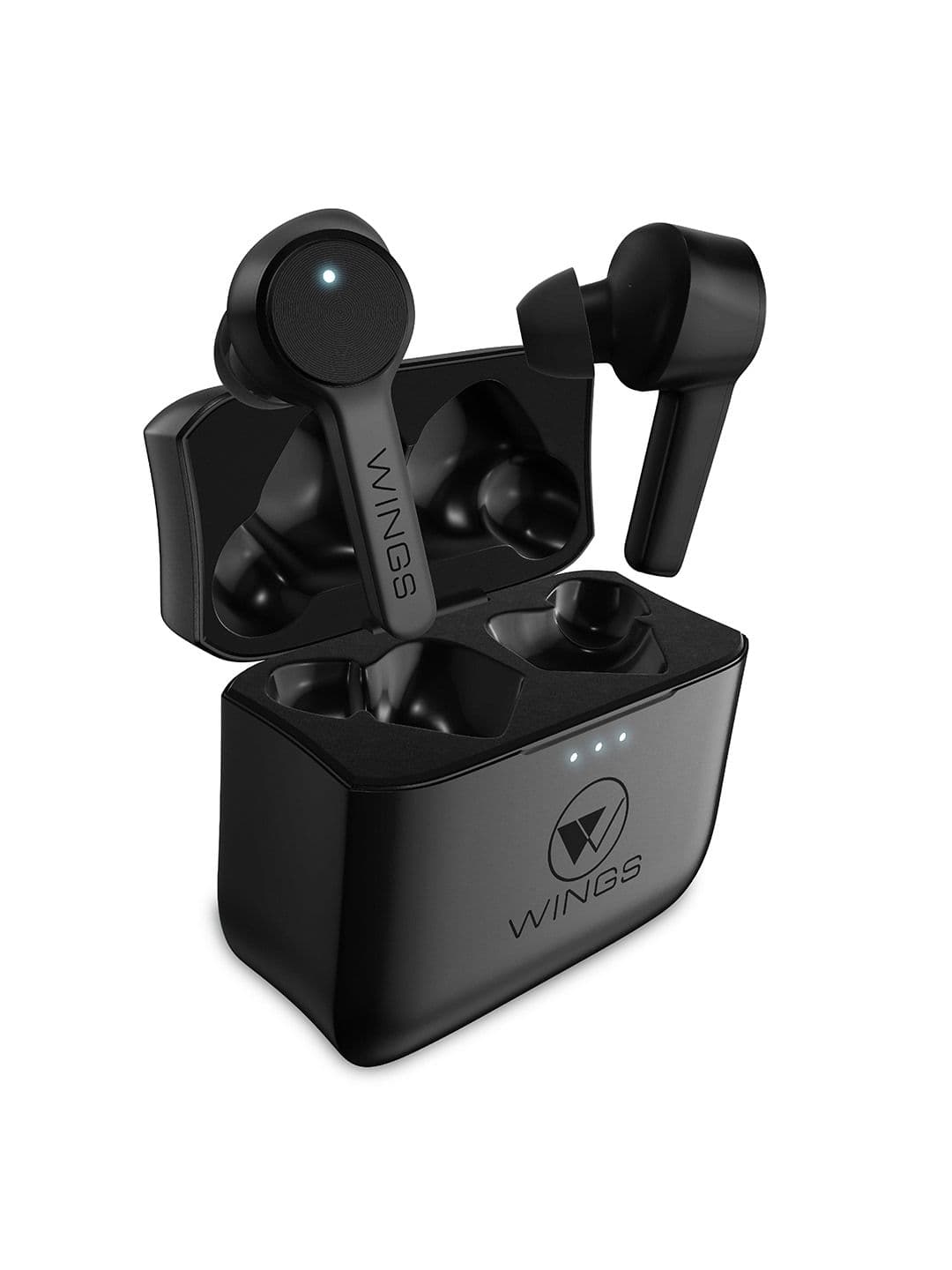 Wings Black Techno True Wireless TWS Earbuds