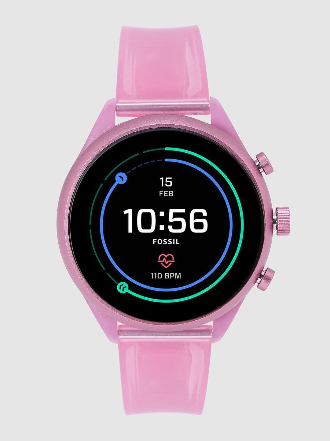 Fossil Women Pink & Black Sport Smartwatch FTW6058