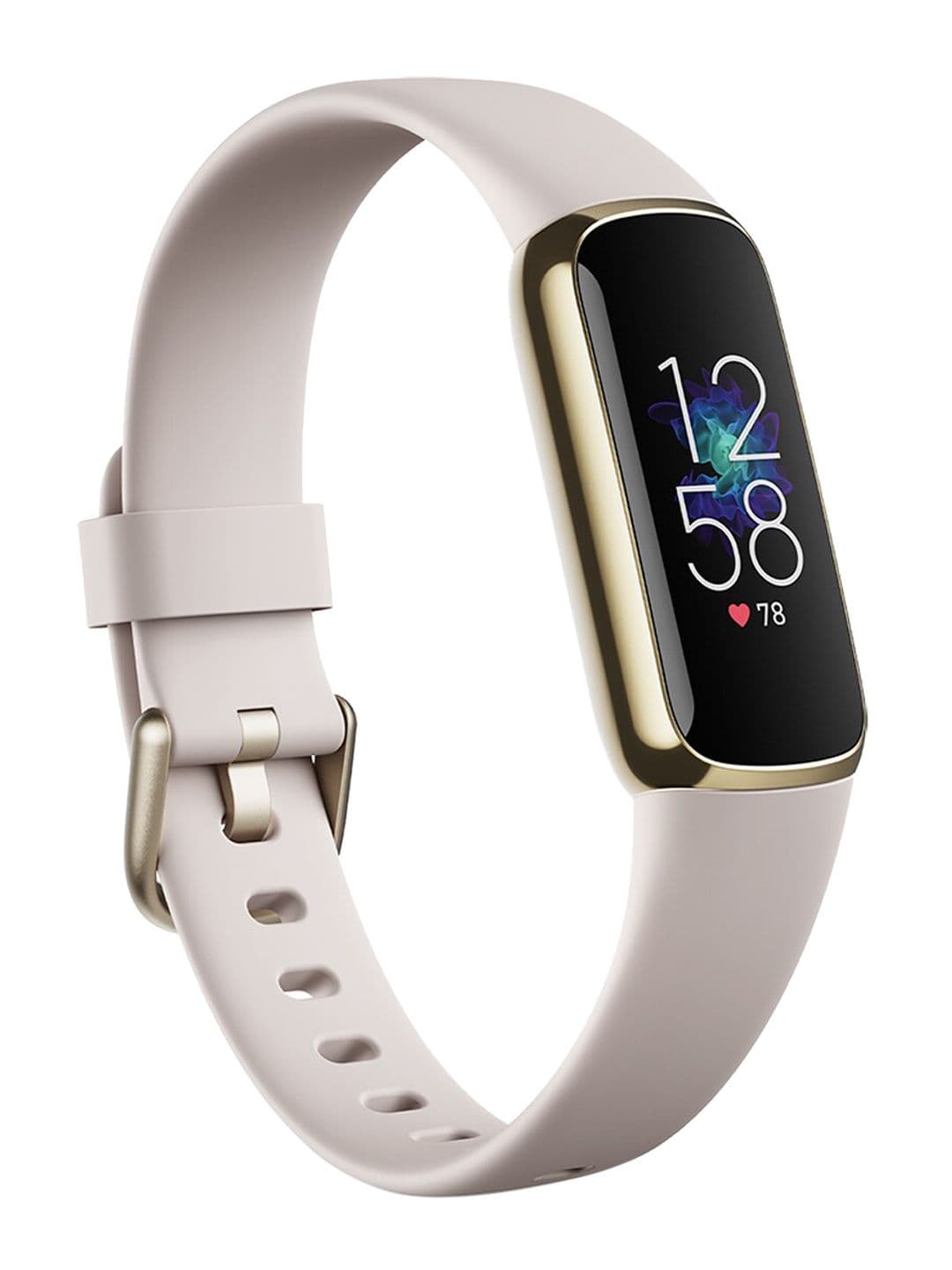 Fitbit White & Gold-Coloured Luxe Lunar Fitness Band