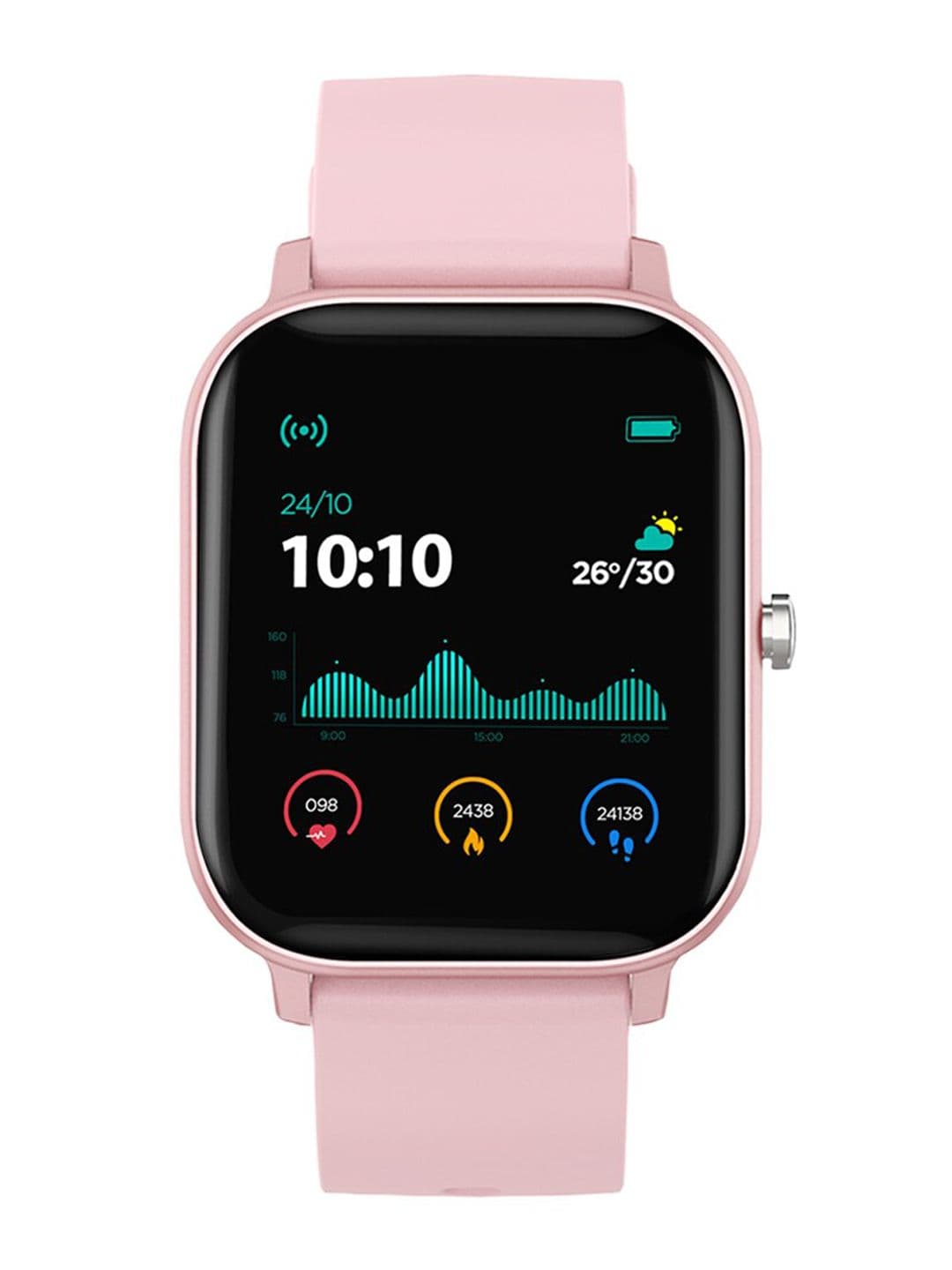 pebble Pink Solid Bluetooth Smart Watch PFB05