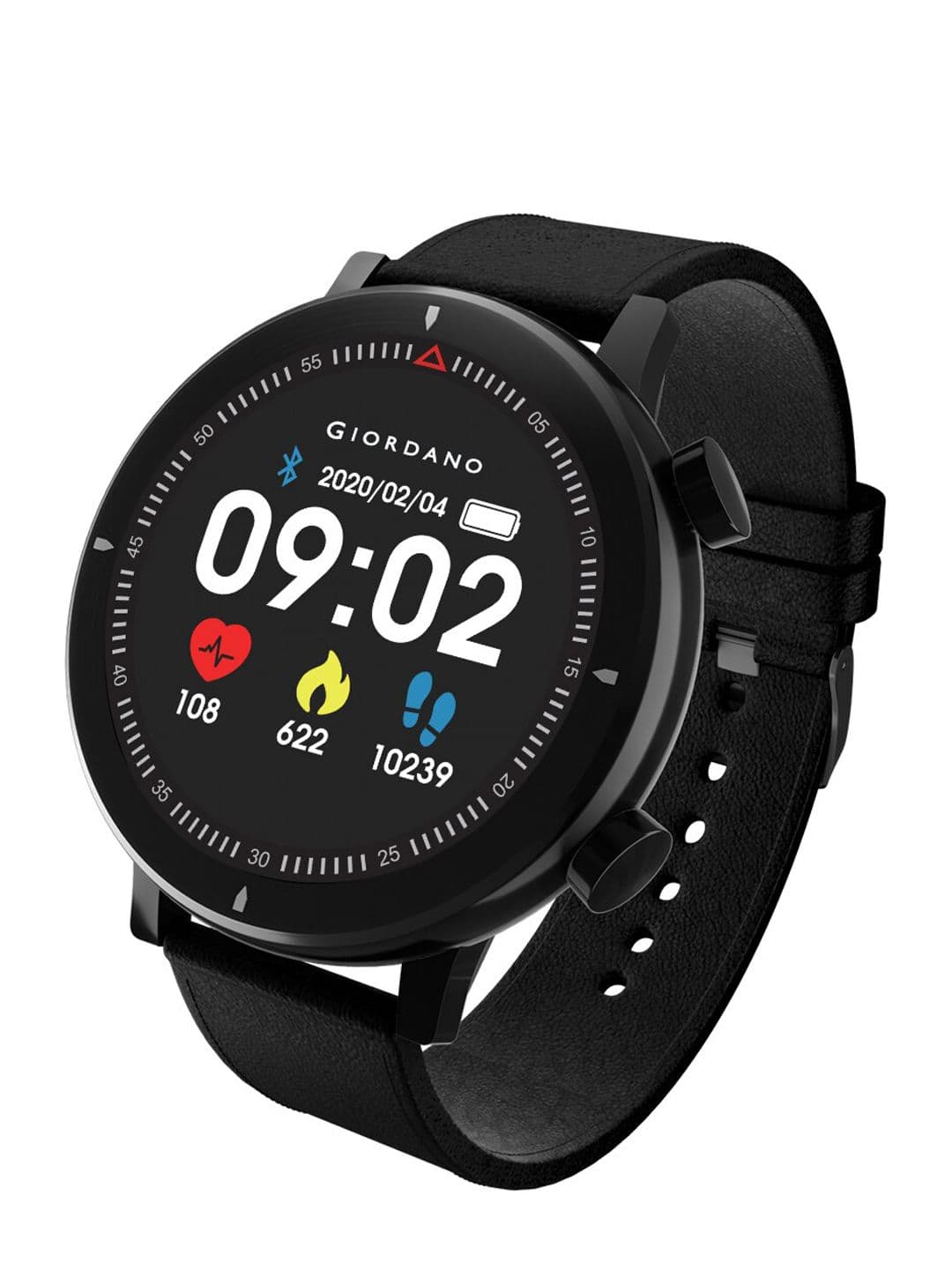 GIORDANO Unisex Black Smart Watch GT03-BK