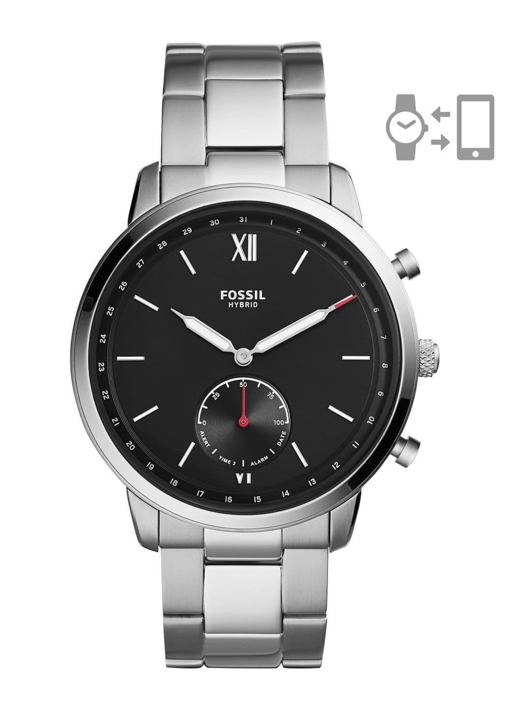 Fossil Men Silver Neutra Hybrid Smart Watch FTW1180