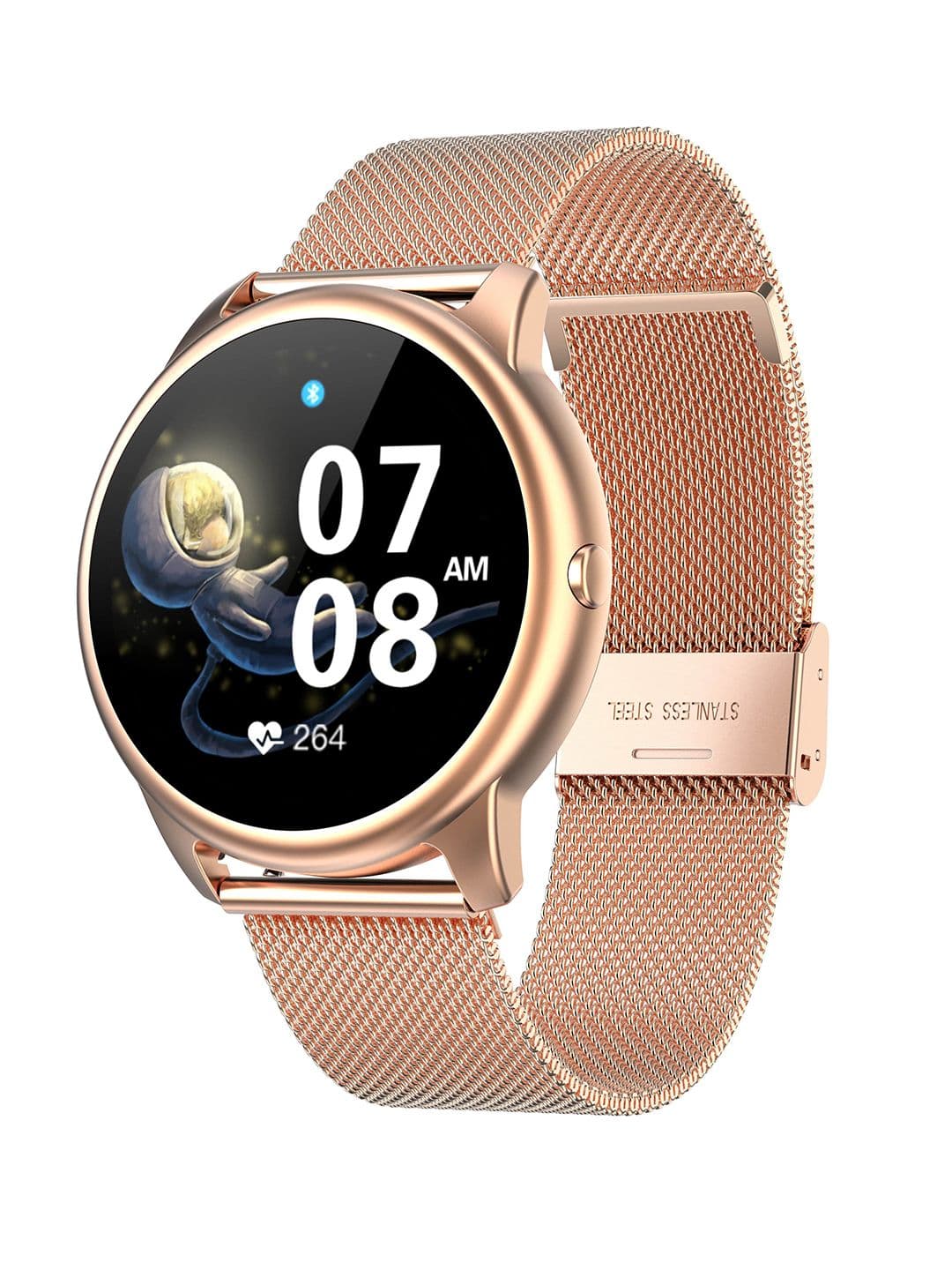 French Connection Rose Gold-Toned Textured Touch screen Smartwatch R7-A