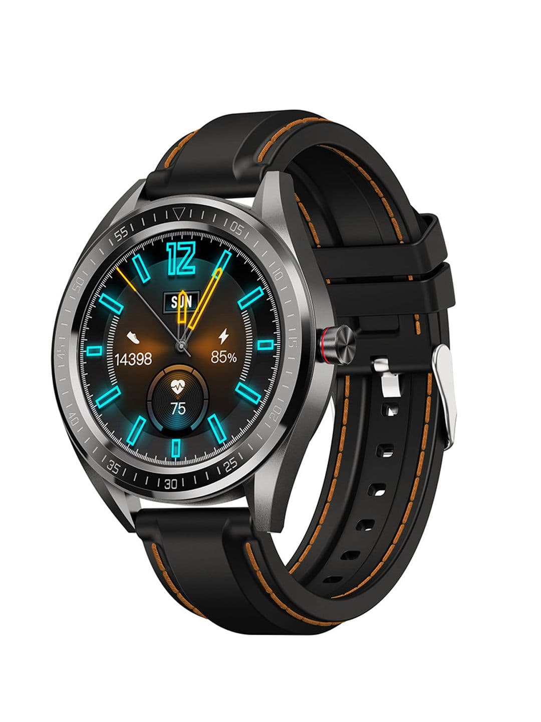 AQFIT W14 Fitness Smartwatch With Full Touch Screen Display - Black