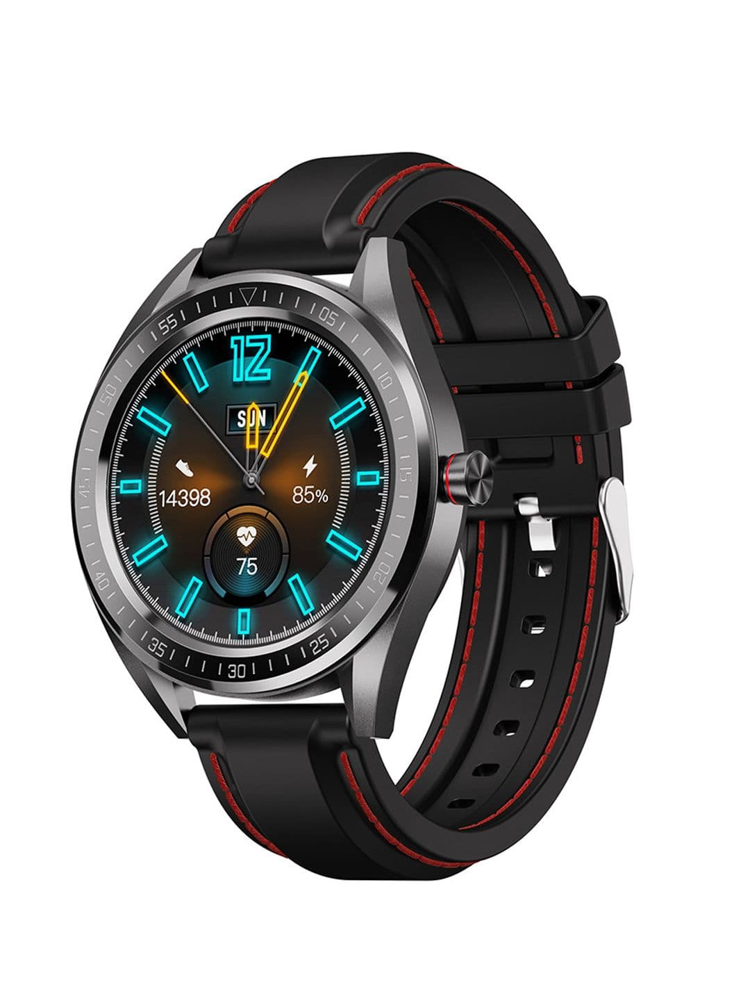 AQFIT Unisex Black W14 Fitness Smartwatch