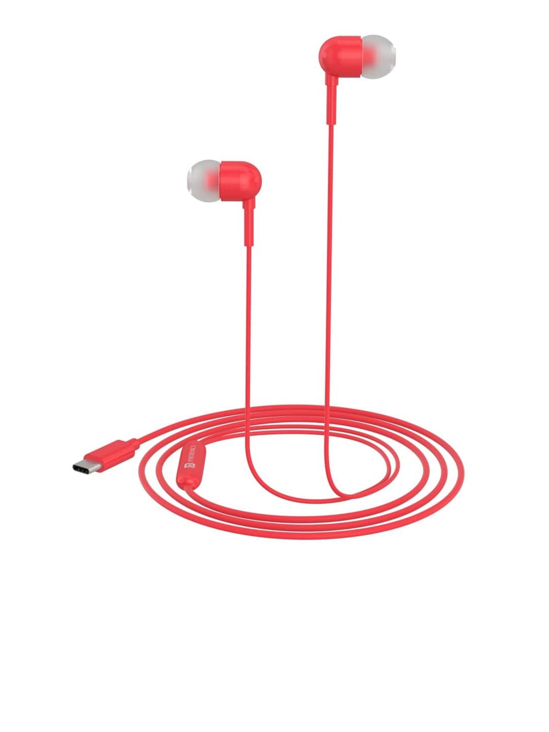 Portronics Red Conch 60 In-Ear Wired Earphone With Mic