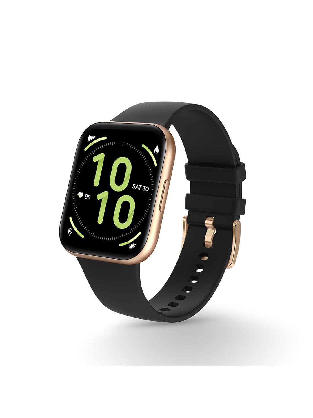 pebble Pace Pro Smartwatch with Dedicated SPO2 Sensor 1.7 HD Curved Display - Black