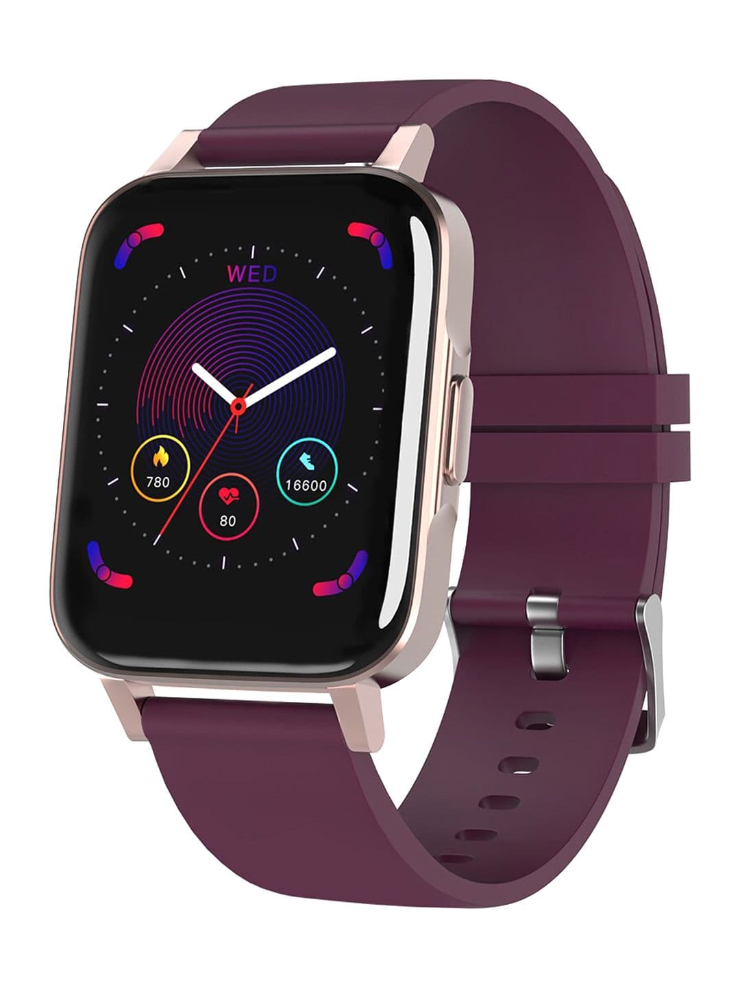GIZMORE Unisex Black & Purple Solid Smart Watch Gizfit 910 Pro