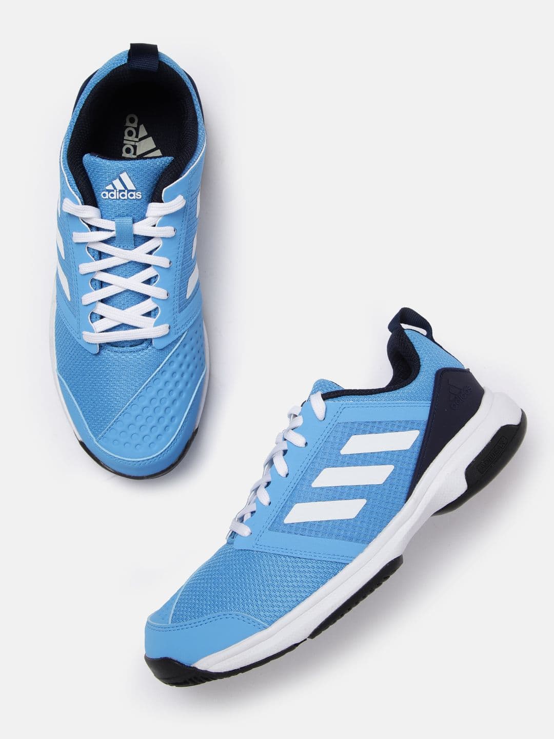 ADIDAS Men Blue Woven Design Stin Tns V2 Tennis Shoes