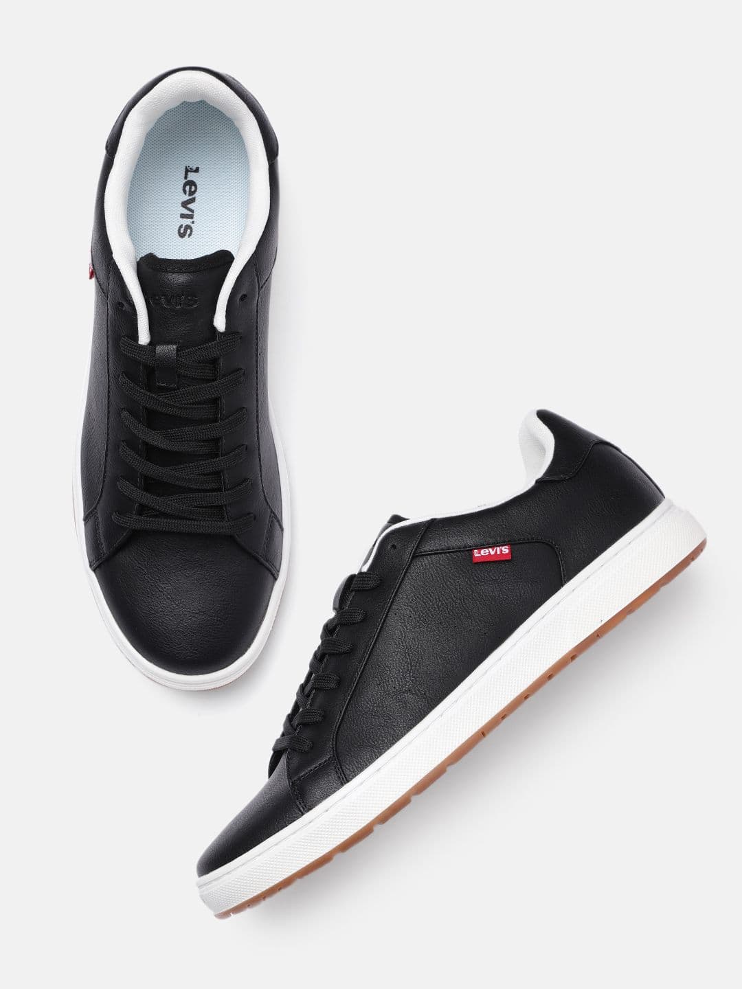 Levis Men Black Solid Piper Sneakers