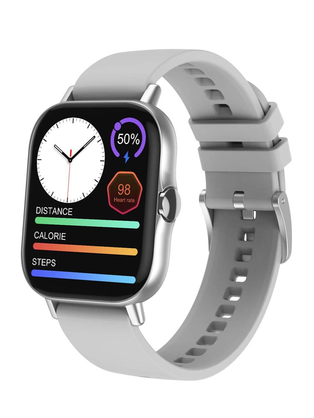 bfit Silver-Toned & Black Alpha Smart Bluetooth Calling Watch - ALPHA-GY