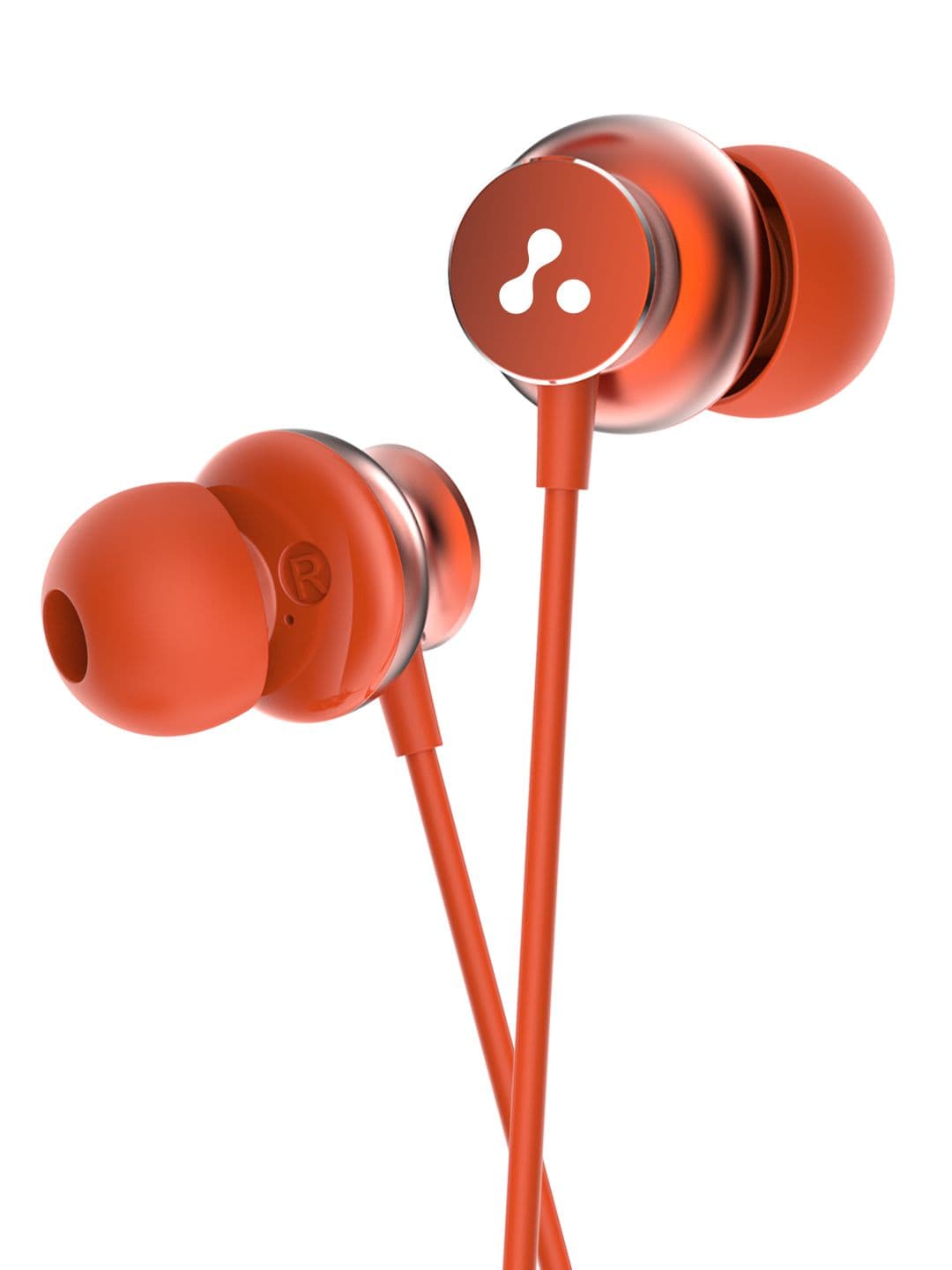 Ambrane Stringz 38 Wired Earphones with Mic & Powerful HD Sound with High Bass - Orange