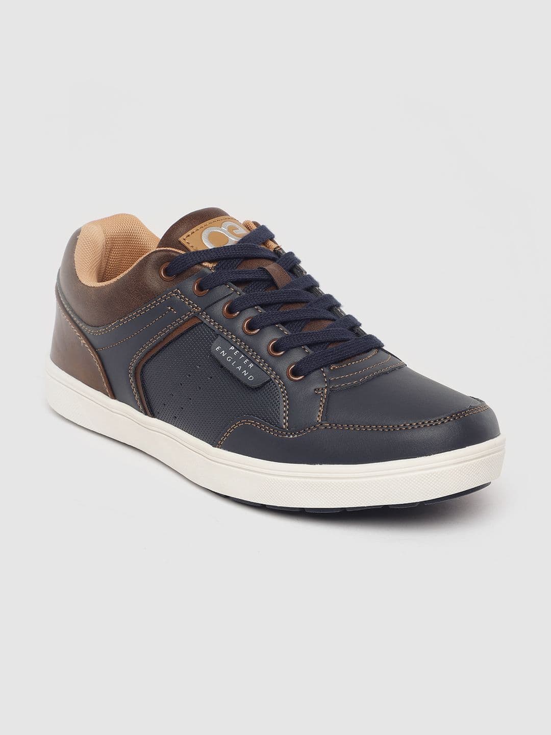 Peter England Men Navy Blue Solid Sneakers