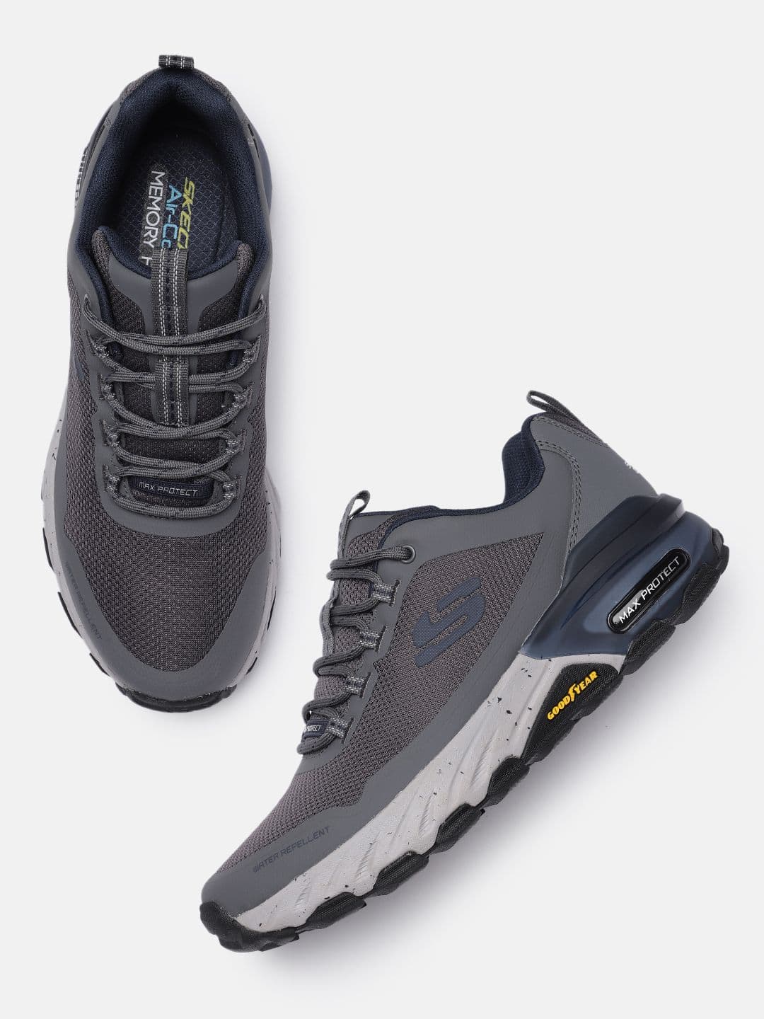 Skechers Men Grey Solid Water Repellent Sneakers