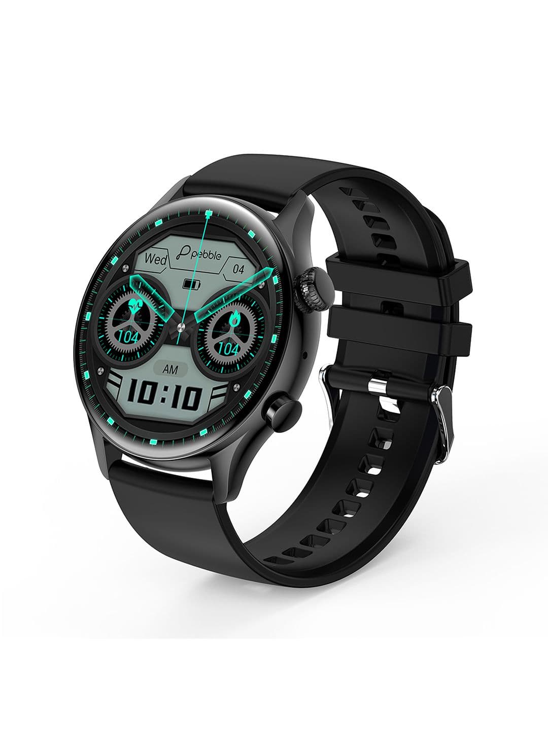 pebble Black Cosmos luxe AMOLED Always-on Display Bluetooth Smartwatch
