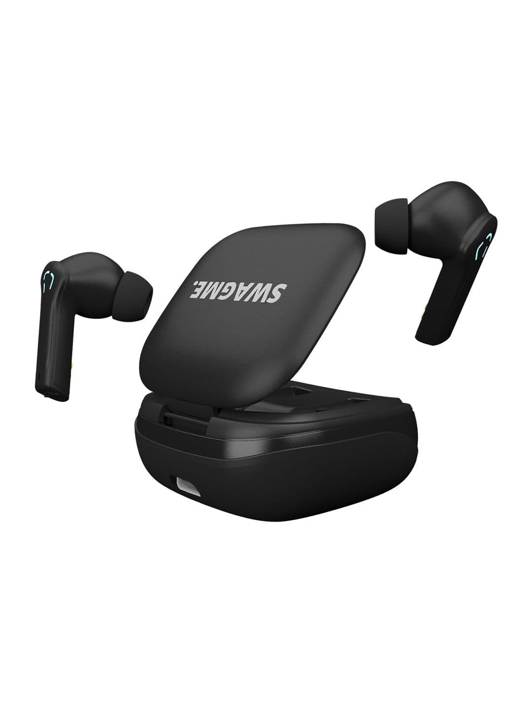 SWAGME Black TWS-007 Orkest True Wireless Earbuds with DUAL ENC & Surround Sound