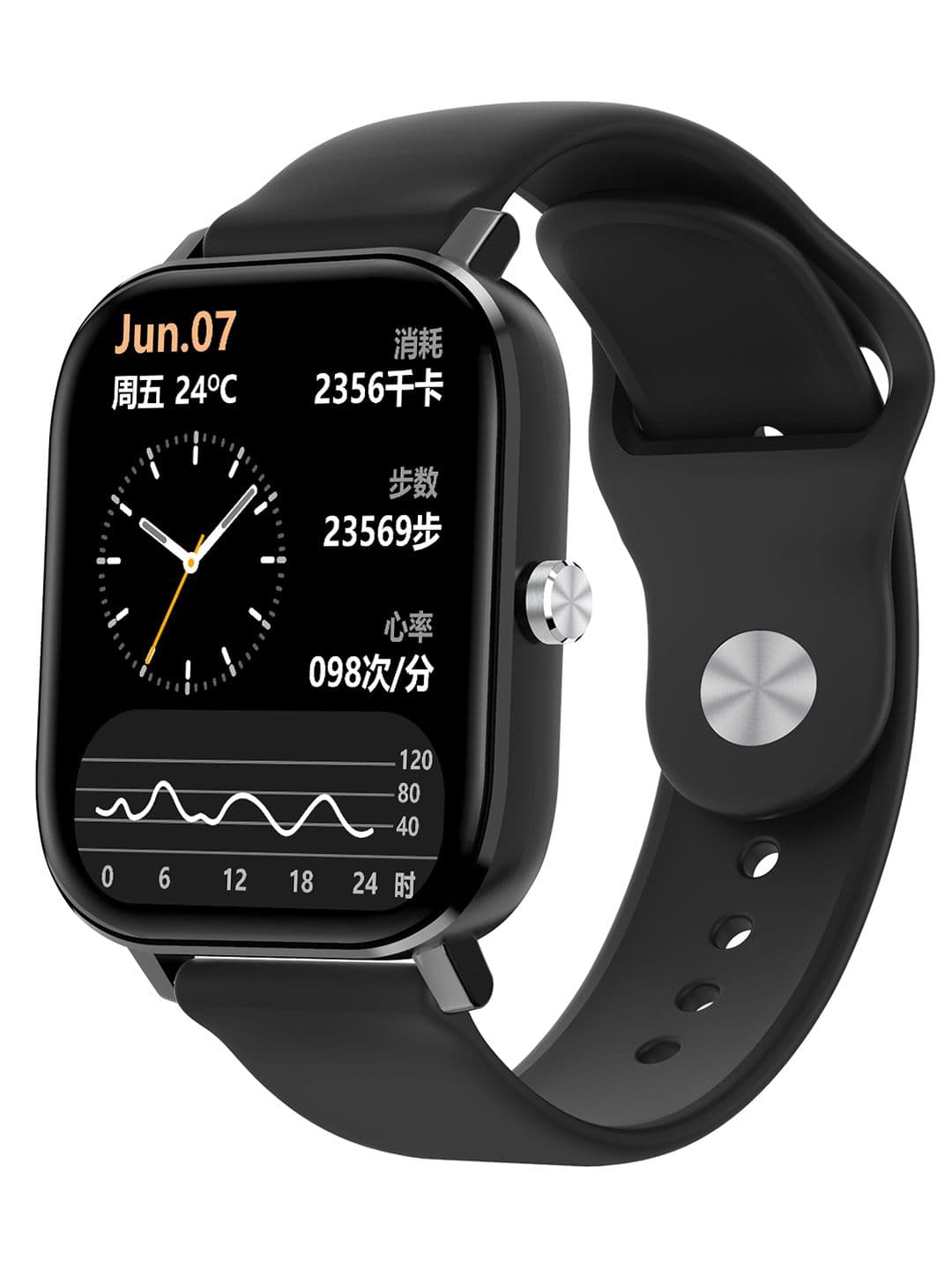 bfit Genius Full Touchscreen Bluetooth Calling Unisex Smart Watch - GENIUS-BK