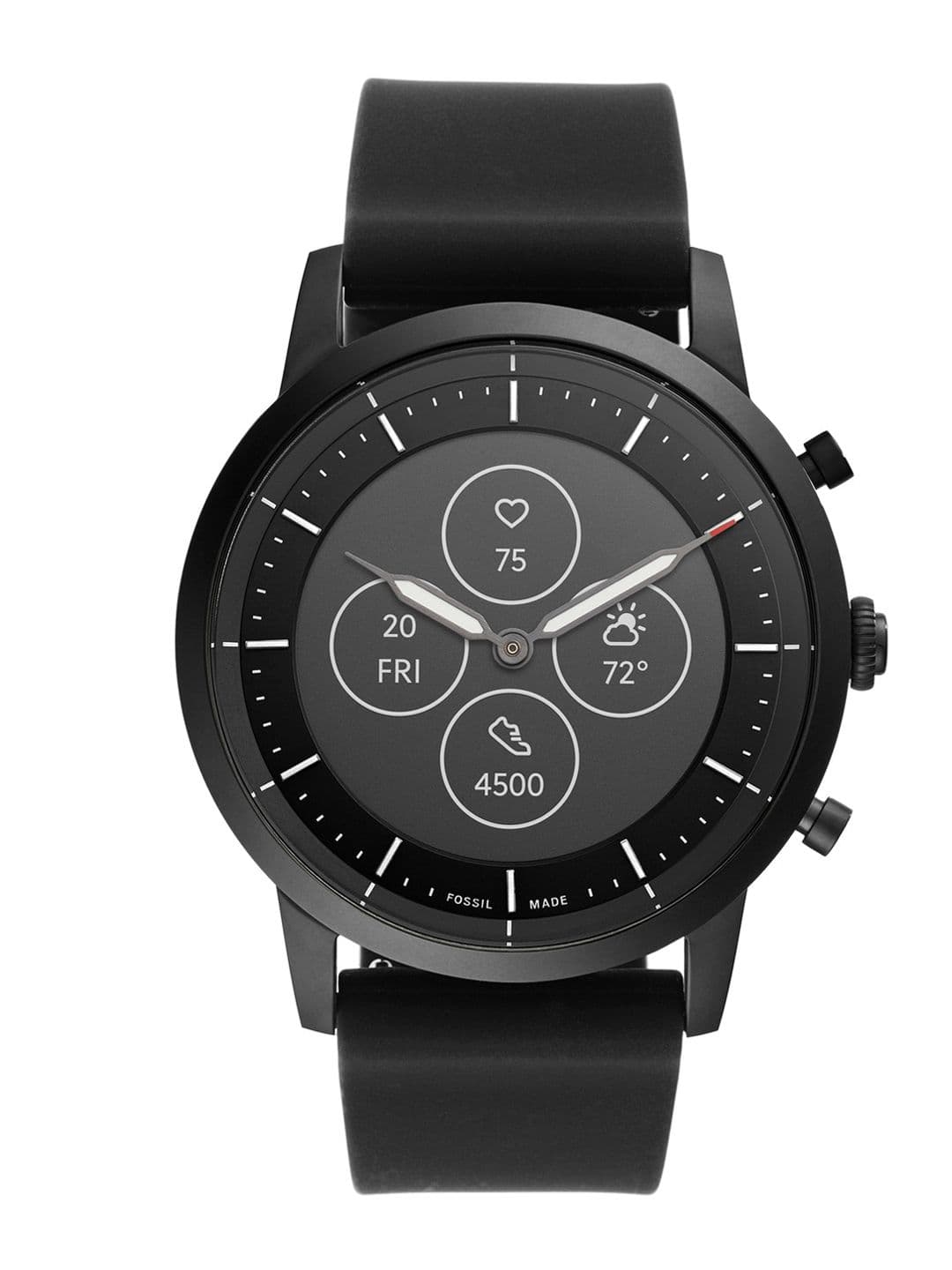 Fossil Men Black Solid FB-01 Hybrid HR Smartwatch FTW7017