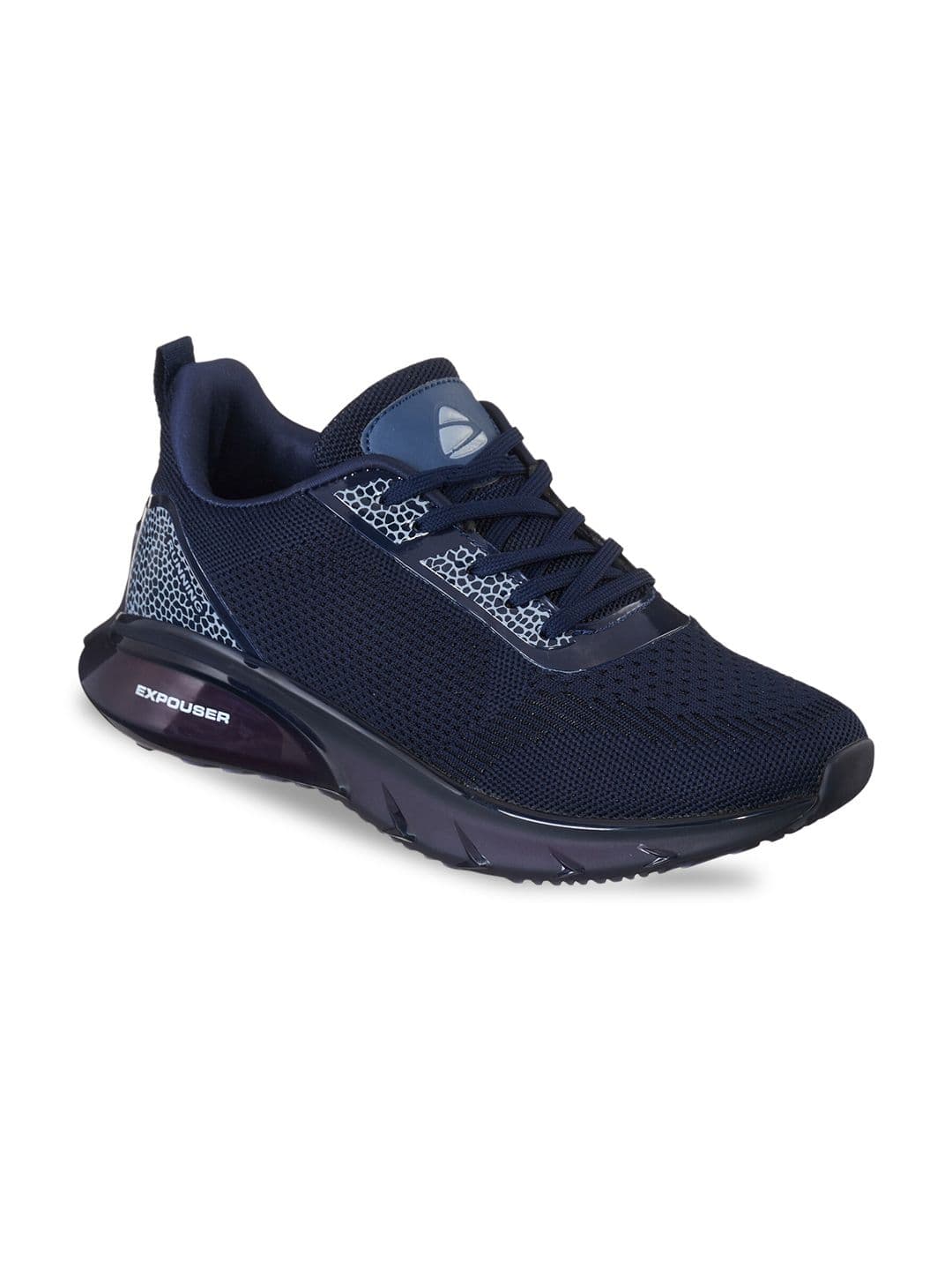 Duke Men Navy Blue Textile Road Running Shoes