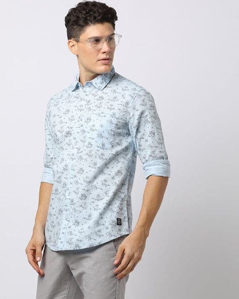 Floral Print Slim Fit Shirt