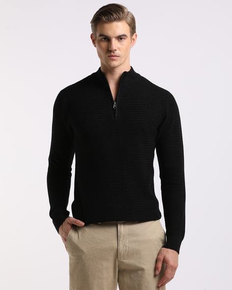 Knitted Sweatshirt with Zipper