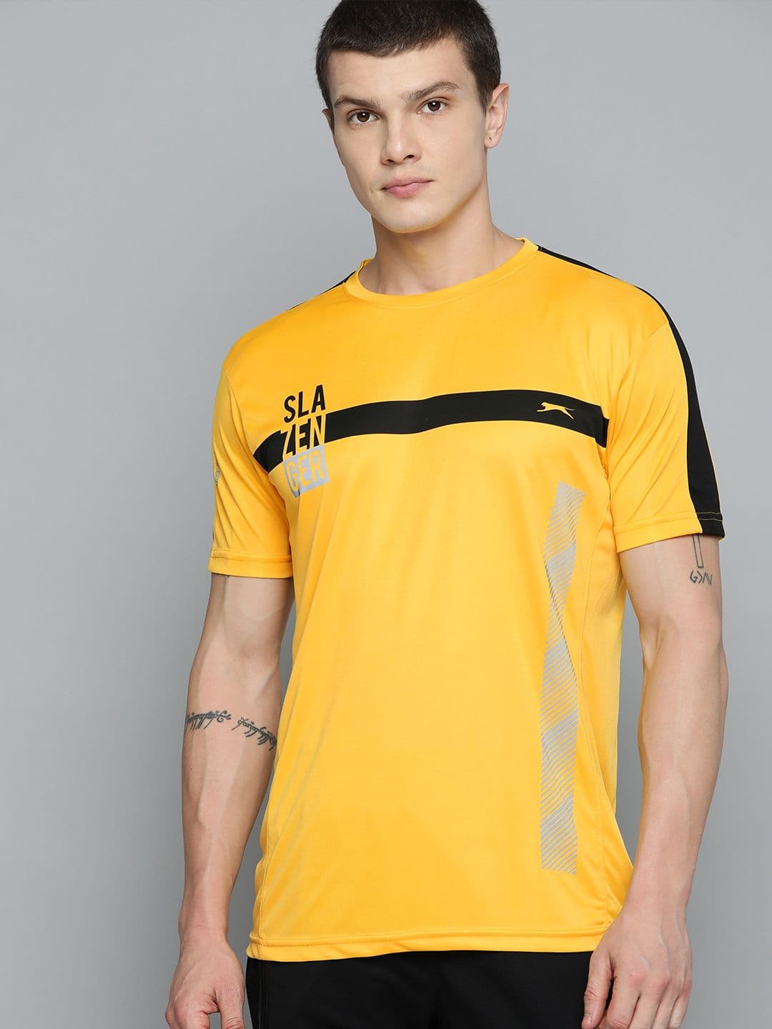 Slazenger Brand Logo Printed Ultra Dry T-shirt