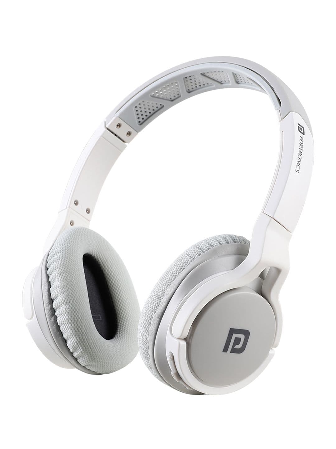 Portronics Unisex White Solid Muffs M1 Wireless Bluetooth Over-Ear Headphone