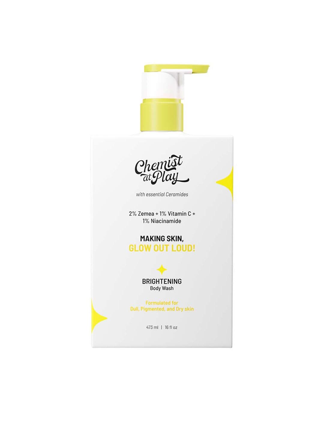Chemist at Play 1% Vitamin C+ 2% Zemea + 1% Niacinamide Brightening Body Wash - 473 ml