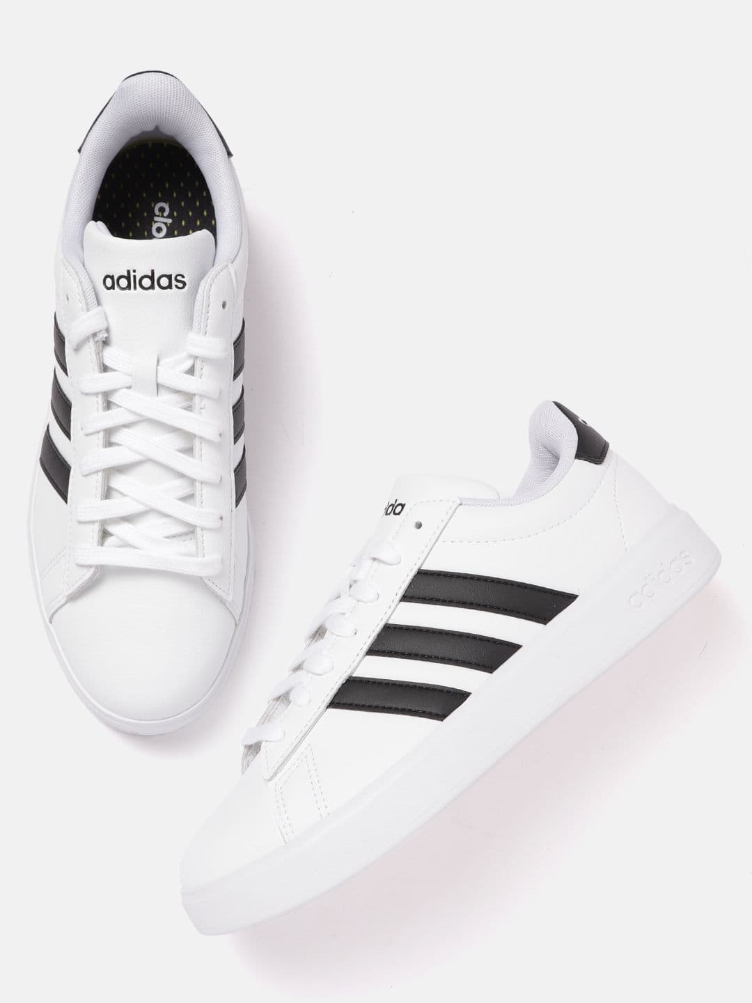 ADIDAS Men White Solid Grand Court 2.0 Tennis Shoes