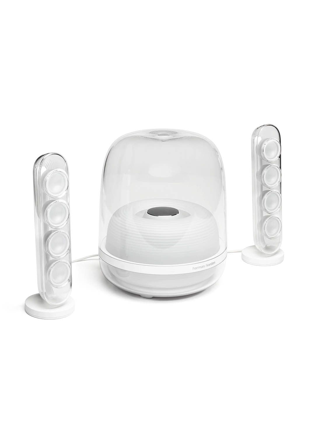 Harman Kardon White SoundSticks-4 with 2 Satellite Speakers 2.1 Channel Wireless