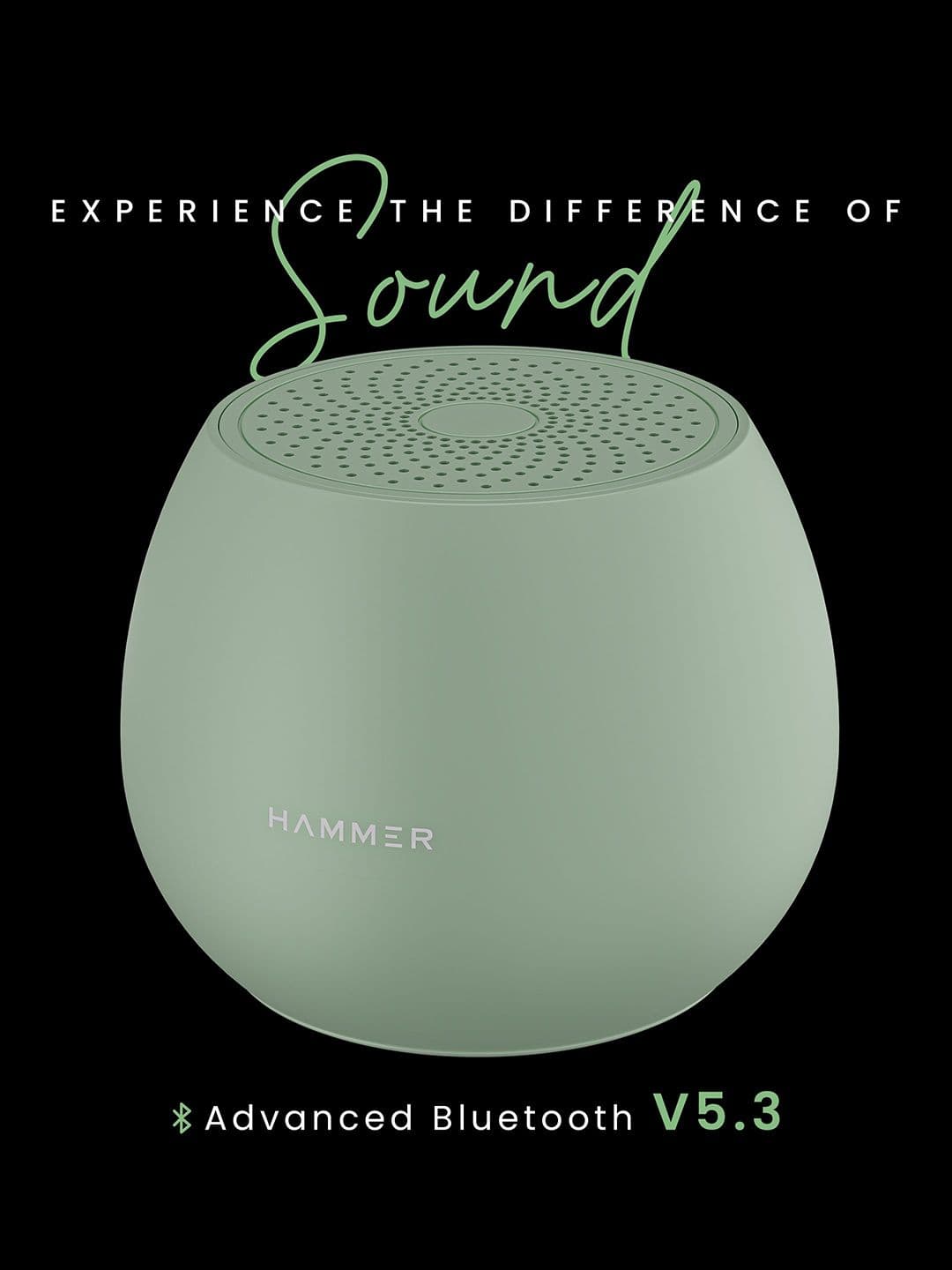 HAMMER Green Drop 100H Standby Time 52mm Drivers 5W Bluetooth Speaker with Twin Pairing