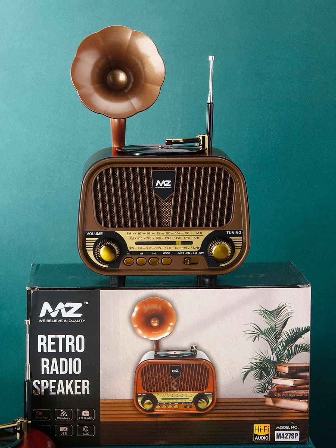 MZ M427SP (Retro Radio Speakers) Multi-Functional With High Power & 5W & 1500mAh Battery