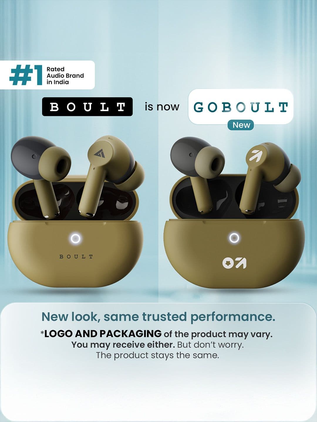 BOULT AUDIO Khaki AirBass W40 Earbuds with Quad Mic ENC & 48 Hrs Battery Life