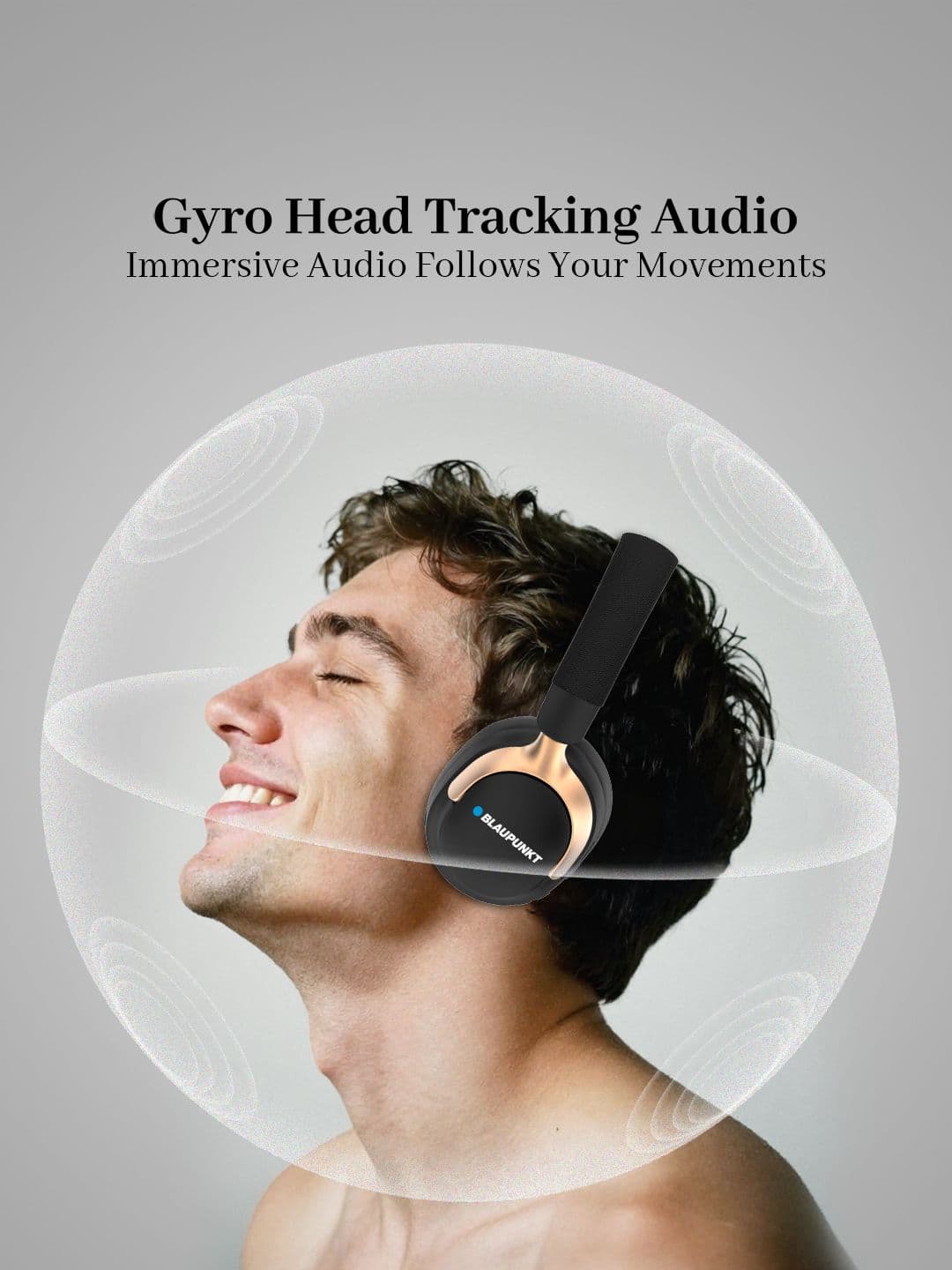 BLAUPUNKT BH71 Moksha Hybrid ANC 360deg Spatial Audio & Head Tracking RTL Chip Headphones