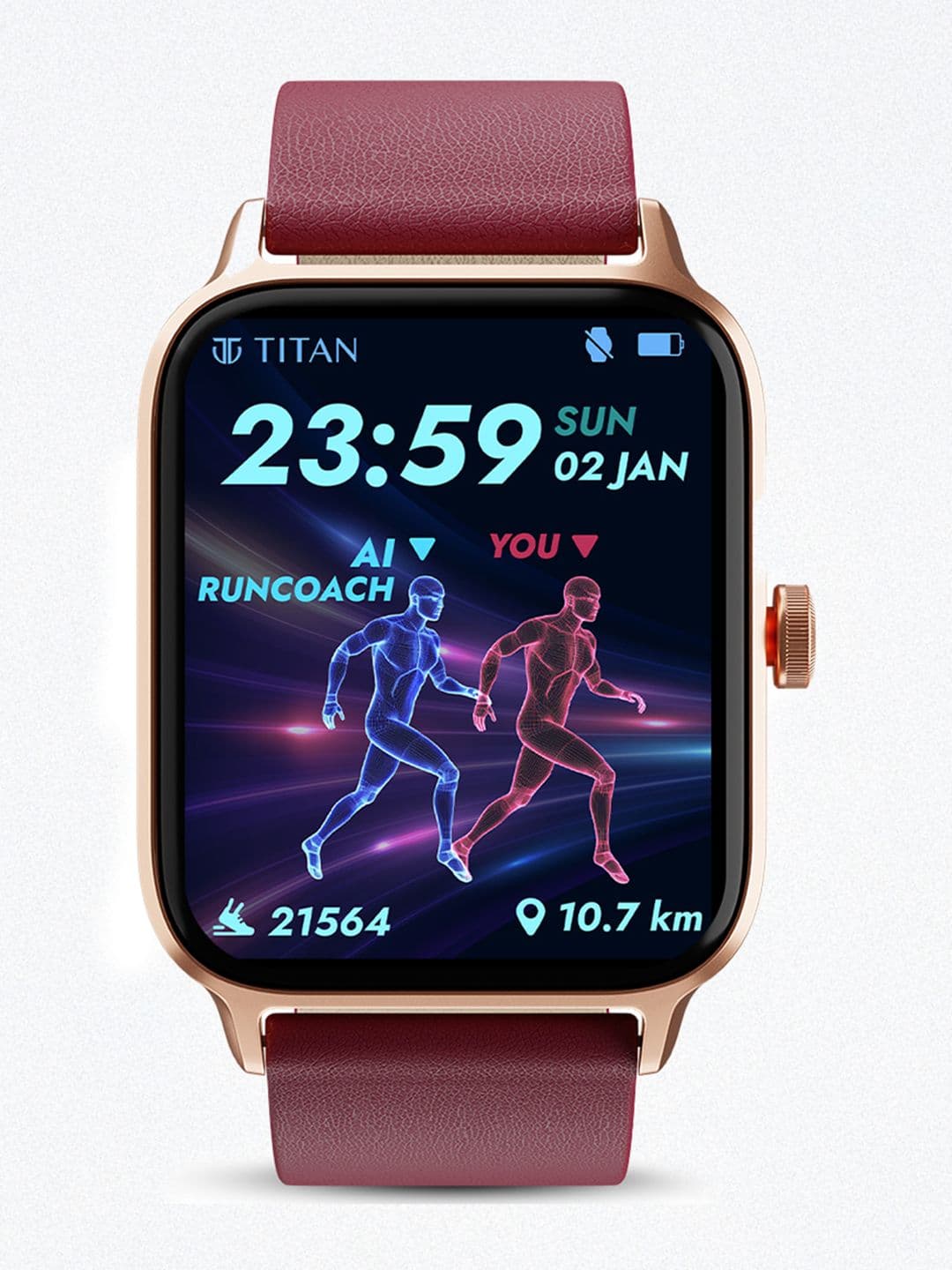 Titan Traveller India's First FITVERSE Advanced In-Built GPS Running Courses Smartwatch